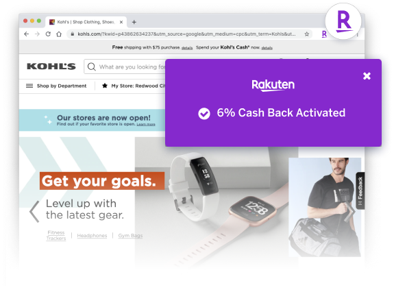 Cash back notification