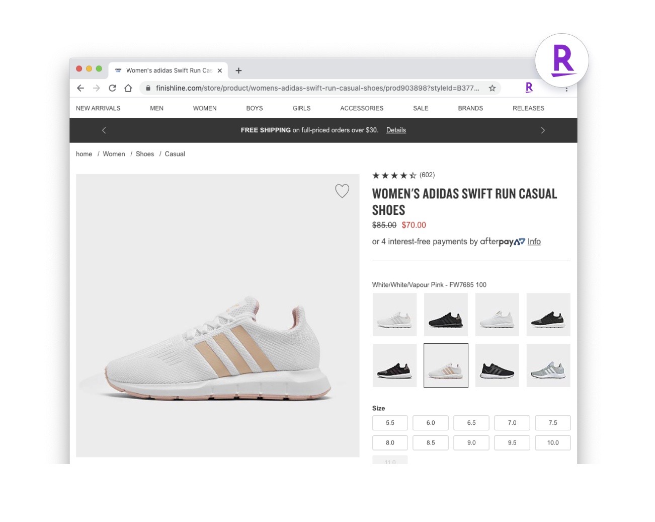 Money saving browser extension
