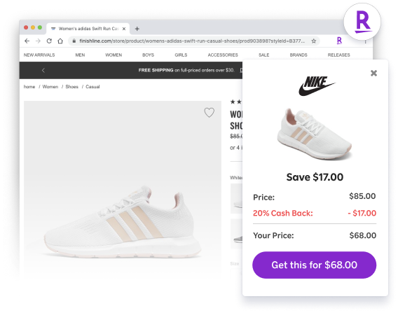 Money saving browser extension